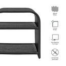 Eve Curved Natural Rattan Side Table by Modway by HouseOfZazla