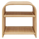 Eve Curved Natural Rattan Side Table by Modway by HouseOfZazla