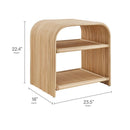 Eve Curved Natural Rattan Side Table by Modway by HouseOfZazla
