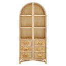 Jane 71 Inch Tall Arched Natural Rattan Bookshelf by Modway by HouseOfZazla