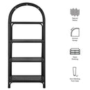 Celeste 67 Inch Tall Arched Natural Rattan Bookshelf by Modway by HouseOfZazla