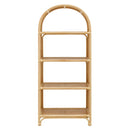 Celeste 67 Inch Tall Arched Natural Rattan Bookshelf by Modway by HouseOfZazla