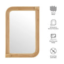 Corsica Curved Rectangle Rattan Wall Mirror by Modway by HouseOfZazla