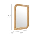 Corsica Curved Rectangle Rattan Wall Mirror by Modway by HouseOfZazla