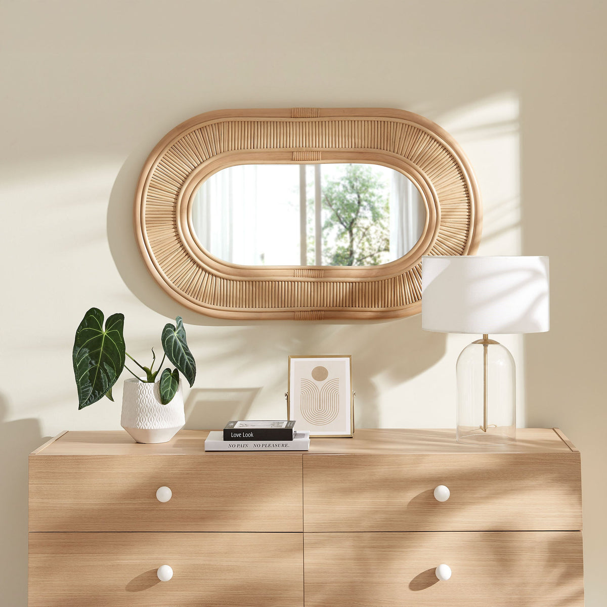 Sovana Oval Rattan Wall Mirror by Modway, photo 7 of 7