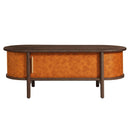 Coralie Curved Vegan Leather Oval Coffee Table by Modway by HouseOfZazla