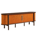 Coralie Curved 71" Vegan Leather Oval TV Stand by Modway by HouseOfZazla