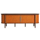 Coralie Curved 71" Vegan Leather Oval TV Stand by Modway by HouseOfZazla