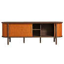 Coralie Curved 71" Vegan Leather Oval TV Stand by Modway by HouseOfZazla