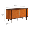 Coralie Curved Vegan Leather Oval Sideboard by Modway by HouseOfZazla