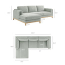 Roscoe Left-Facing Fabric Sectional Sofa with Chaise by Modway by HouseOfZazla