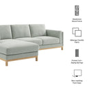 Roscoe Left-Facing Fabric Sectional Sofa with Chaise by Modway by HouseOfZazla