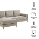 Roscoe Left-Facing Fabric Sectional Sofa with Chaise by Modway by HouseOfZazla