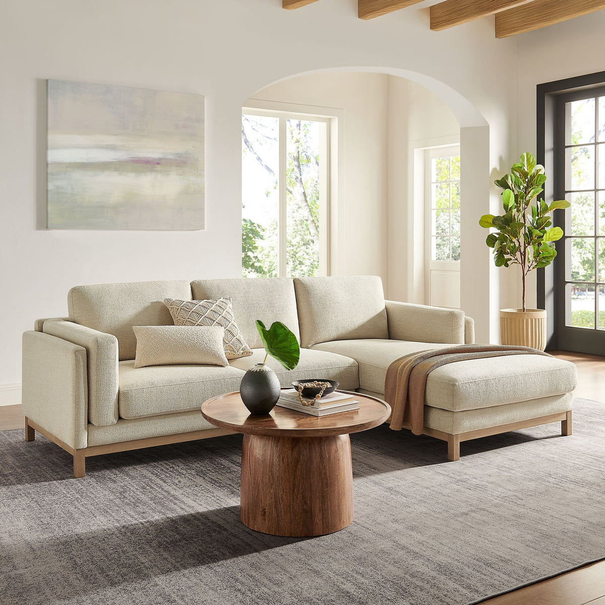 Roscoe Right-Facing Fabric Sectional Sofa with Chaise by Modway, photo 6 of 21