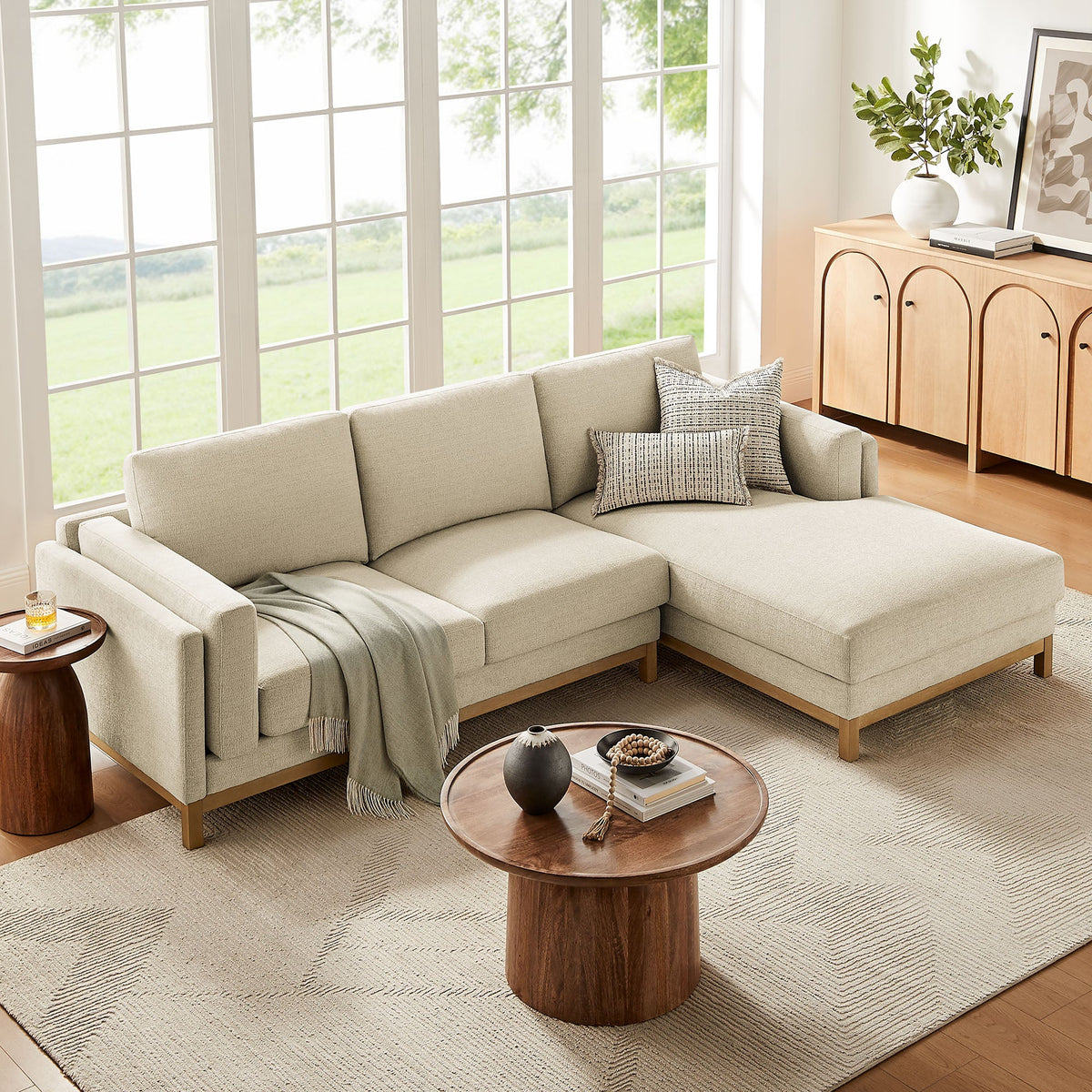 Roscoe Right-Facing Fabric Sectional Sofa with Chaise by Modway, photo 2 of 21