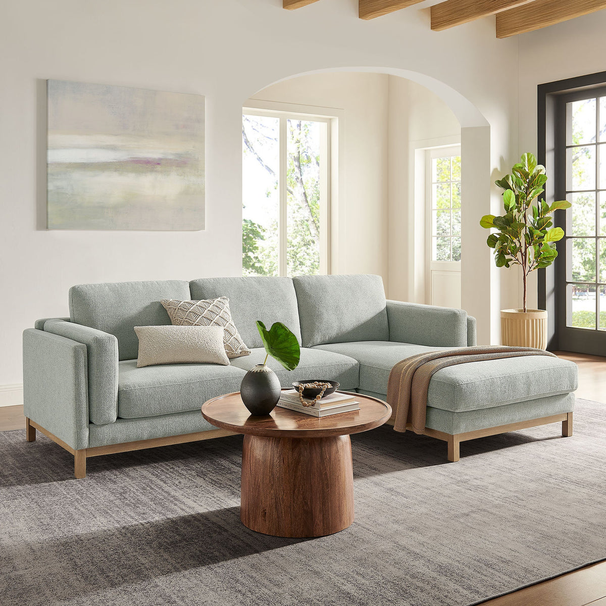 Roscoe Right-Facing Fabric Sectional Sofa with Chaise by Modway, photo 13 of 21