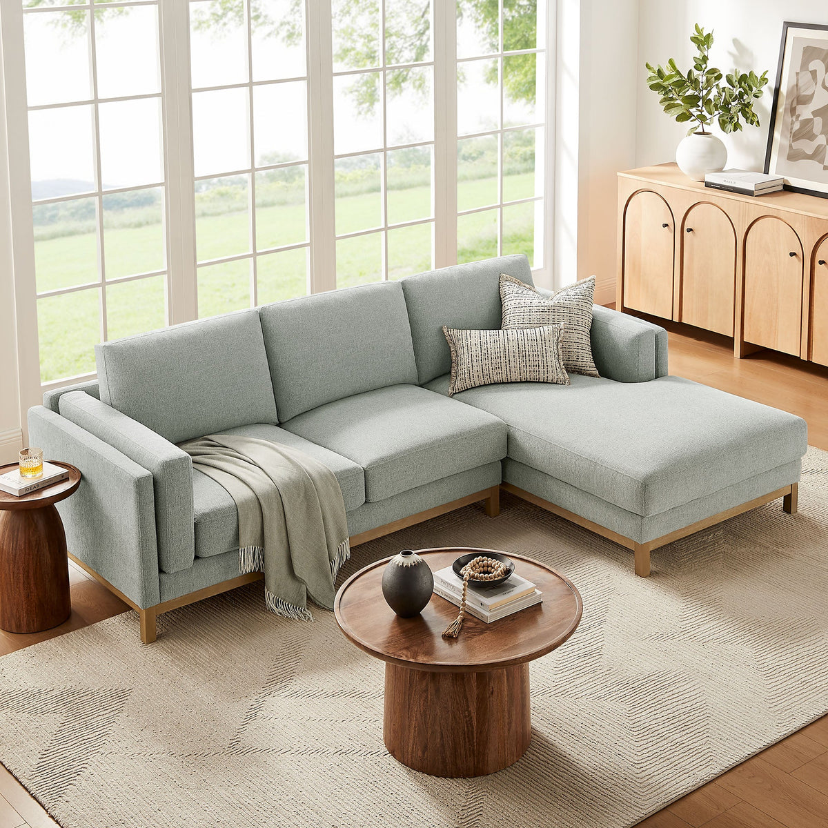 Roscoe Right-Facing Fabric Sectional Sofa with Chaise by Modway, photo 11 of 21