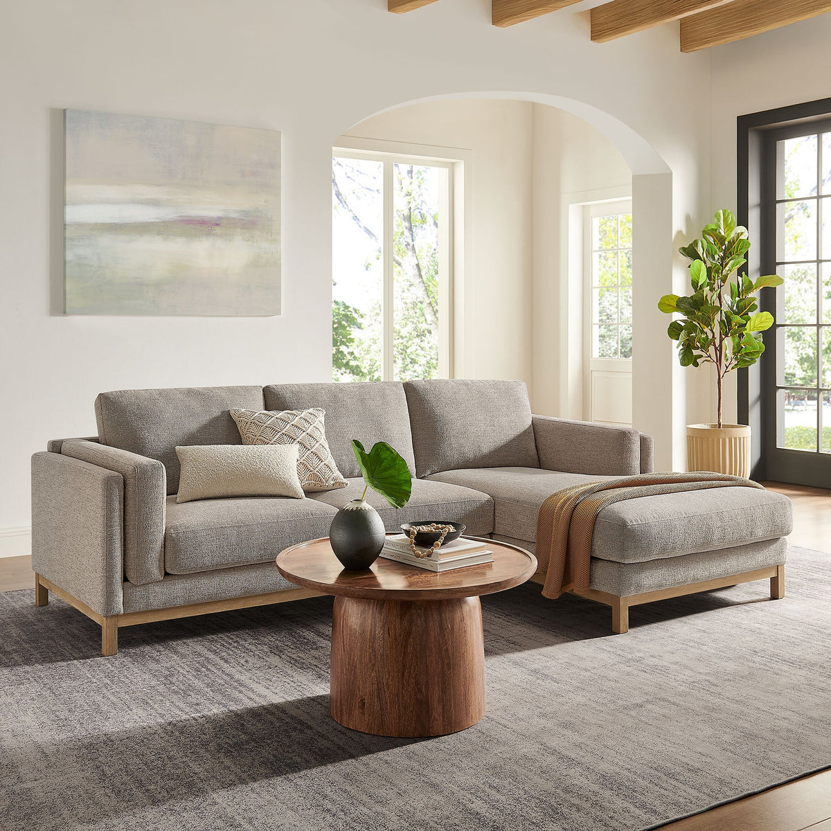 Roscoe Right-Facing Fabric Sectional Sofa with Chaise by Modway, photo 12 of 21