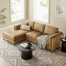 Roscoe Left-Facing Vegan Leather Sectional Sofa with Chaise by HouseOfZazla
