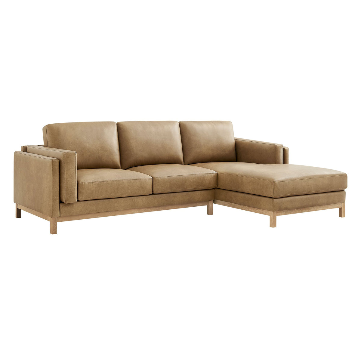 Roscoe Right-Facing Vegan Leather Sectional Sofa with Chaise by Modway