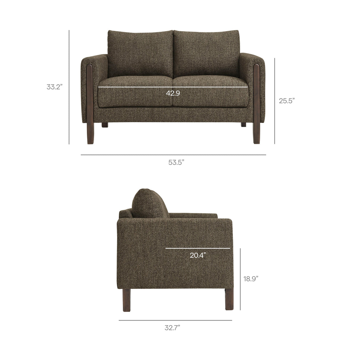 Hawken Boucle Fabric Loveseat by Modway, photo 2 of 21
