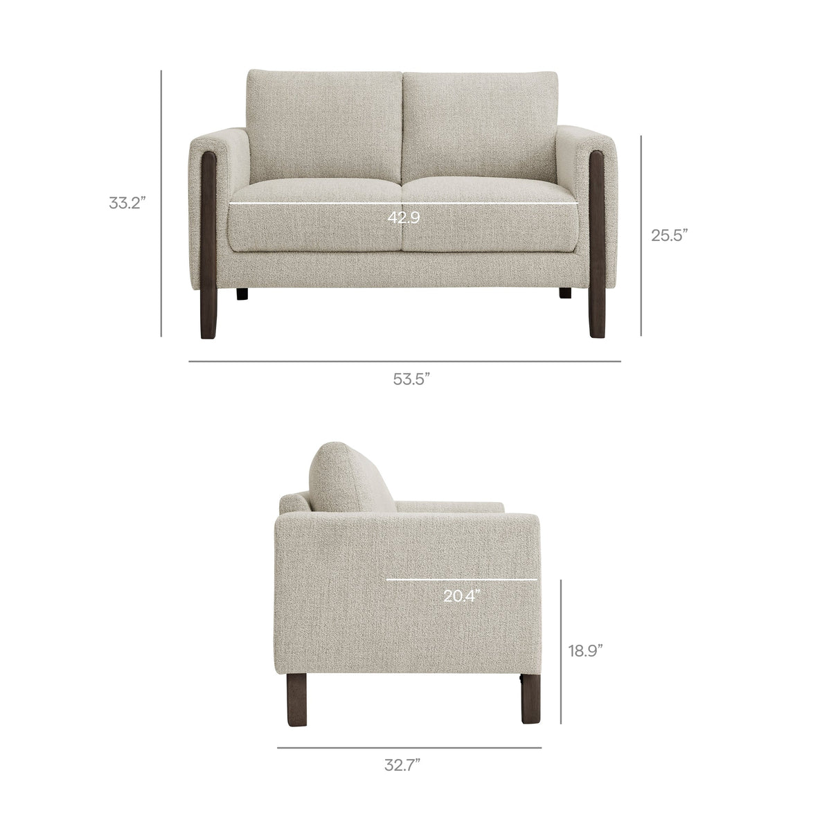 Hawken Boucle Fabric Loveseat by Modway, photo 19 of 21