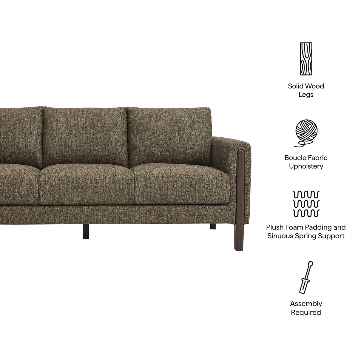 Hawken Boucle Fabric Sofa by Modway, photo 3 of 21