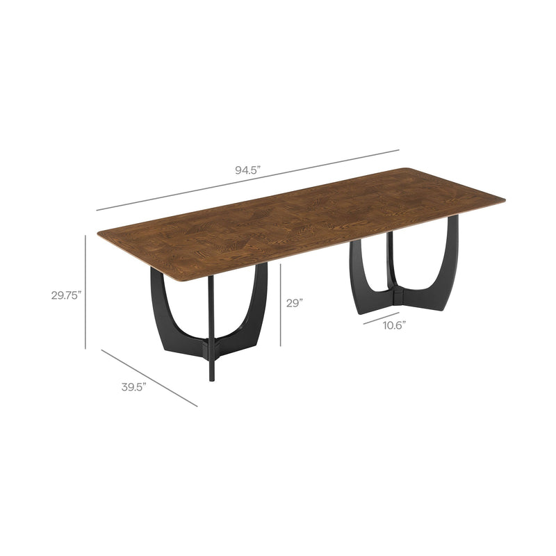 Wrenly 94-Inch Walnut Dining Table by Modway, photo 3 of 7