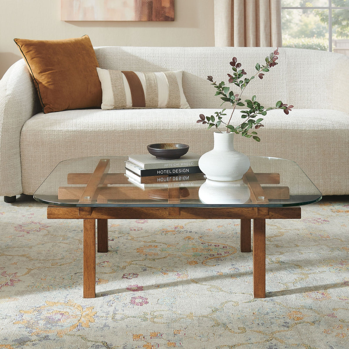 Isby 35 Inch Tempered Glass Coffee Table by Modway, photo 8 of 14