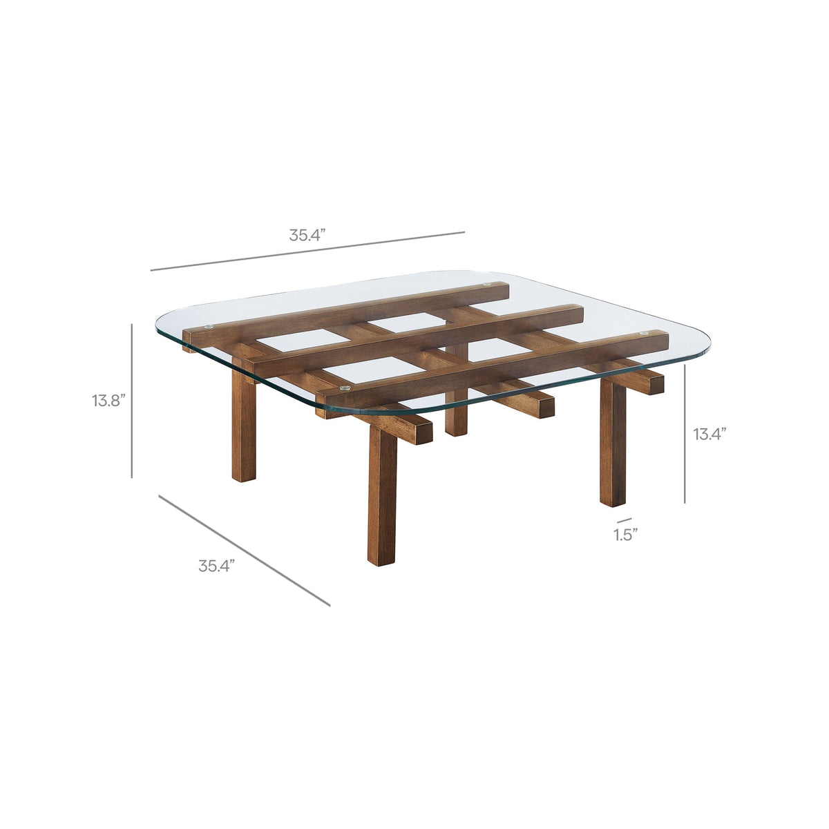 Isby 35 Inch Tempered Glass Coffee Table by Modway, photo 12 of 14