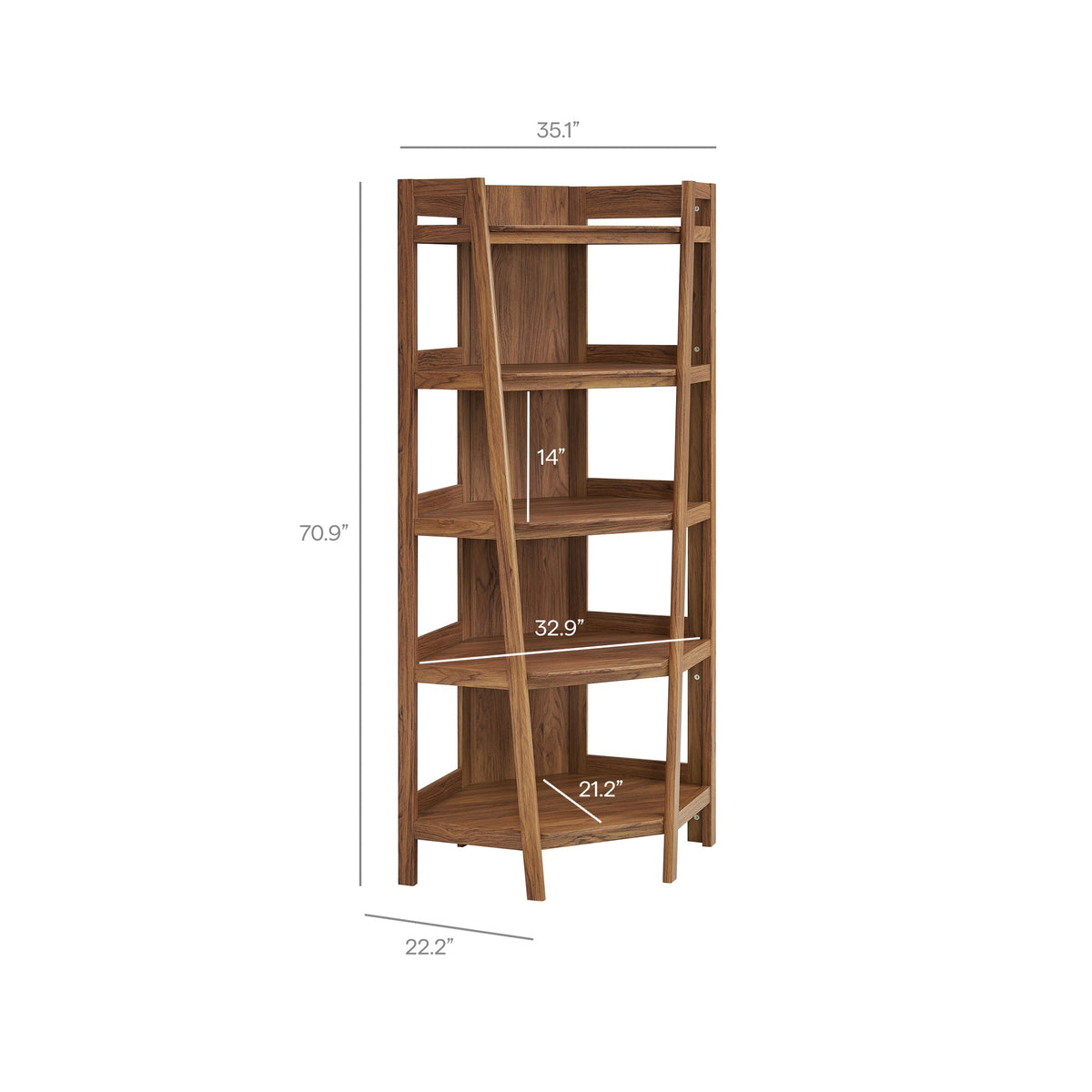 Bixby 71 Inch Corner Bookshelf by Modway, photo 9 of 14