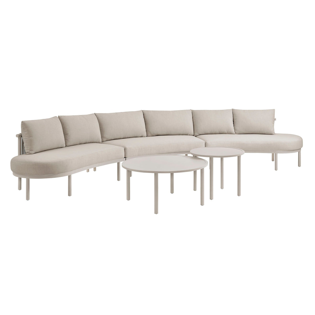 Porta 5 Piece Outdoor Patio Aluminum Modular Sofa Set by Modway, photo 18 of 34