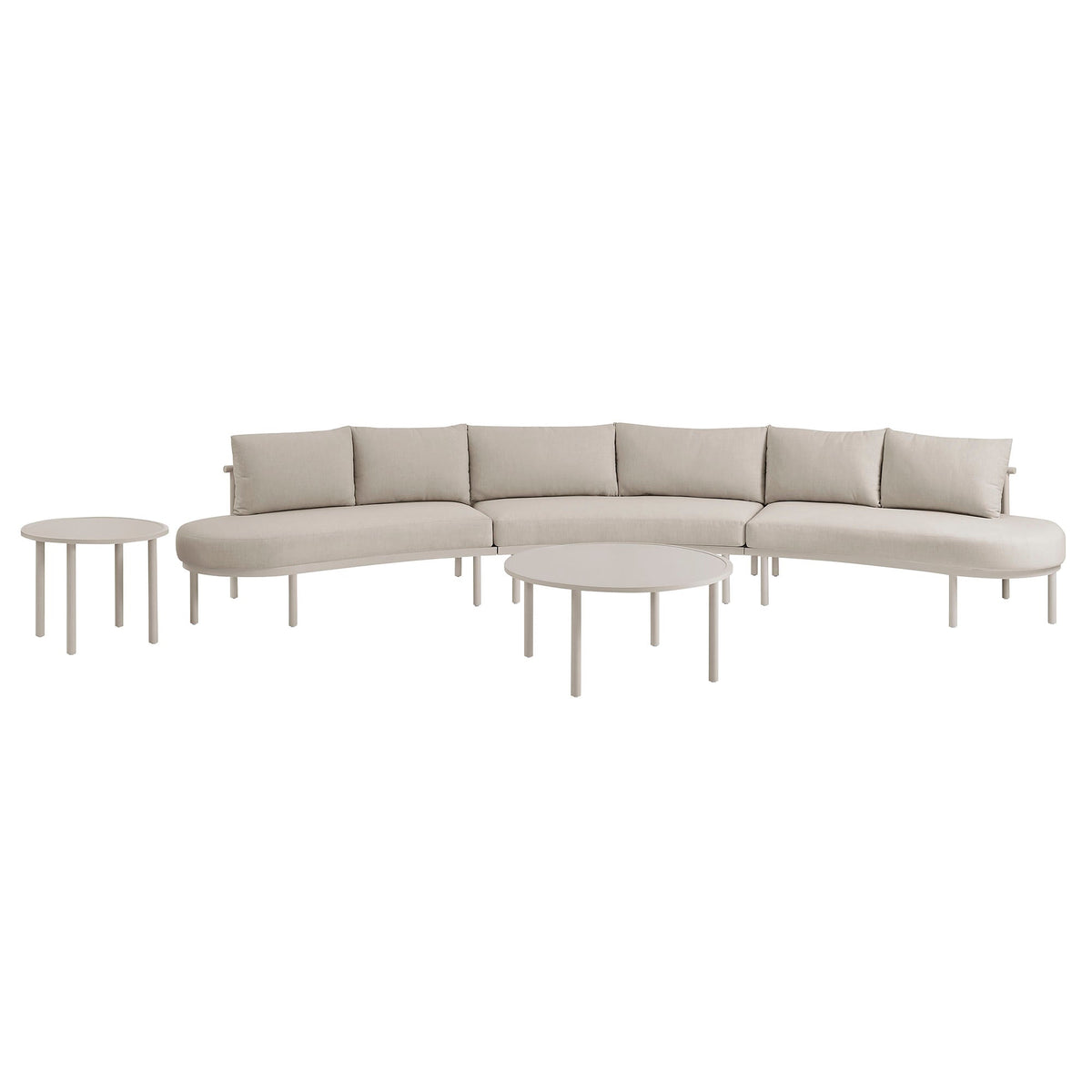 Porta 5 Piece Outdoor Patio Aluminum Modular Sofa Set by Modway, photo 25 of 34