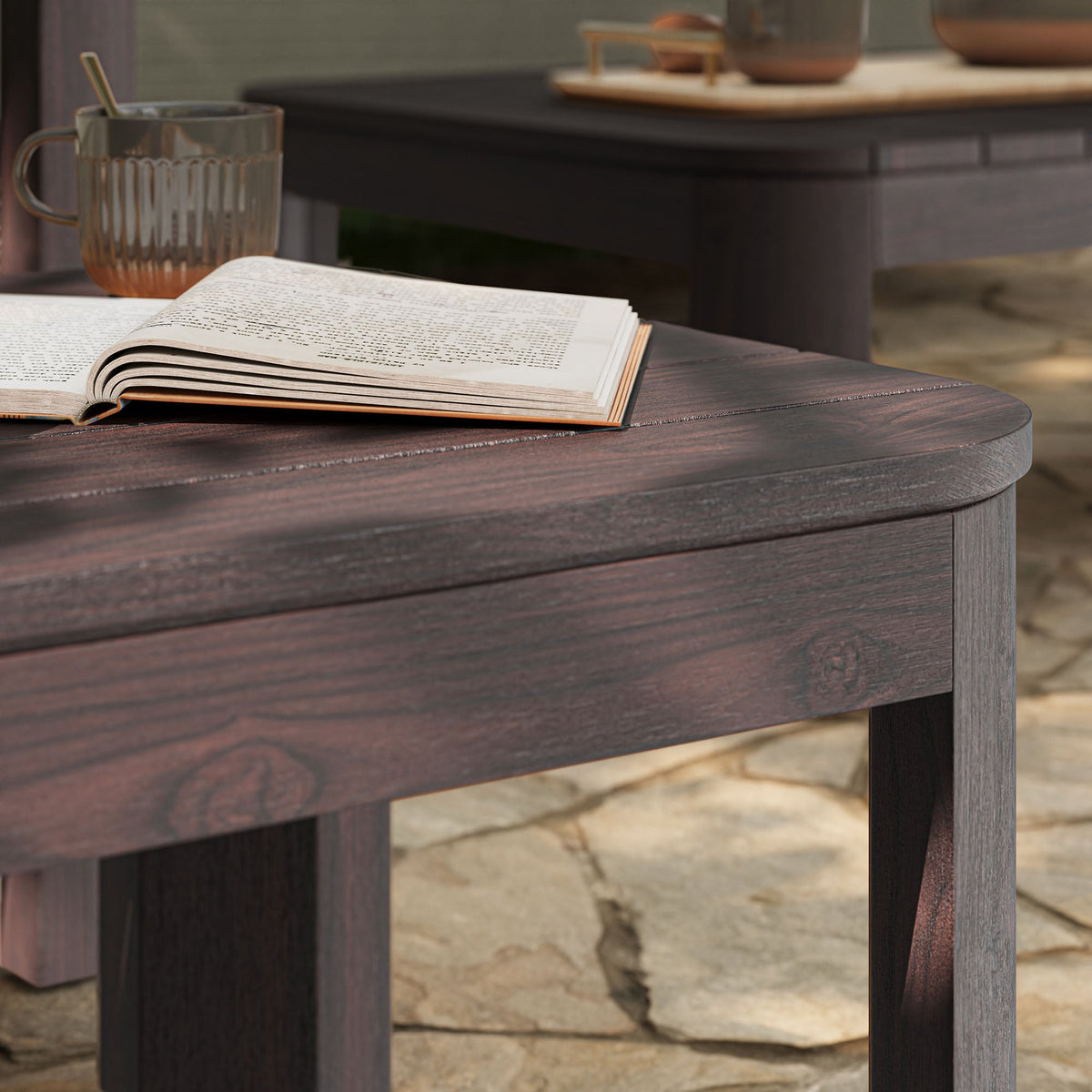 Kona Outdoor Patio Teak Wood Side Table by Modway, photo 8 of 16