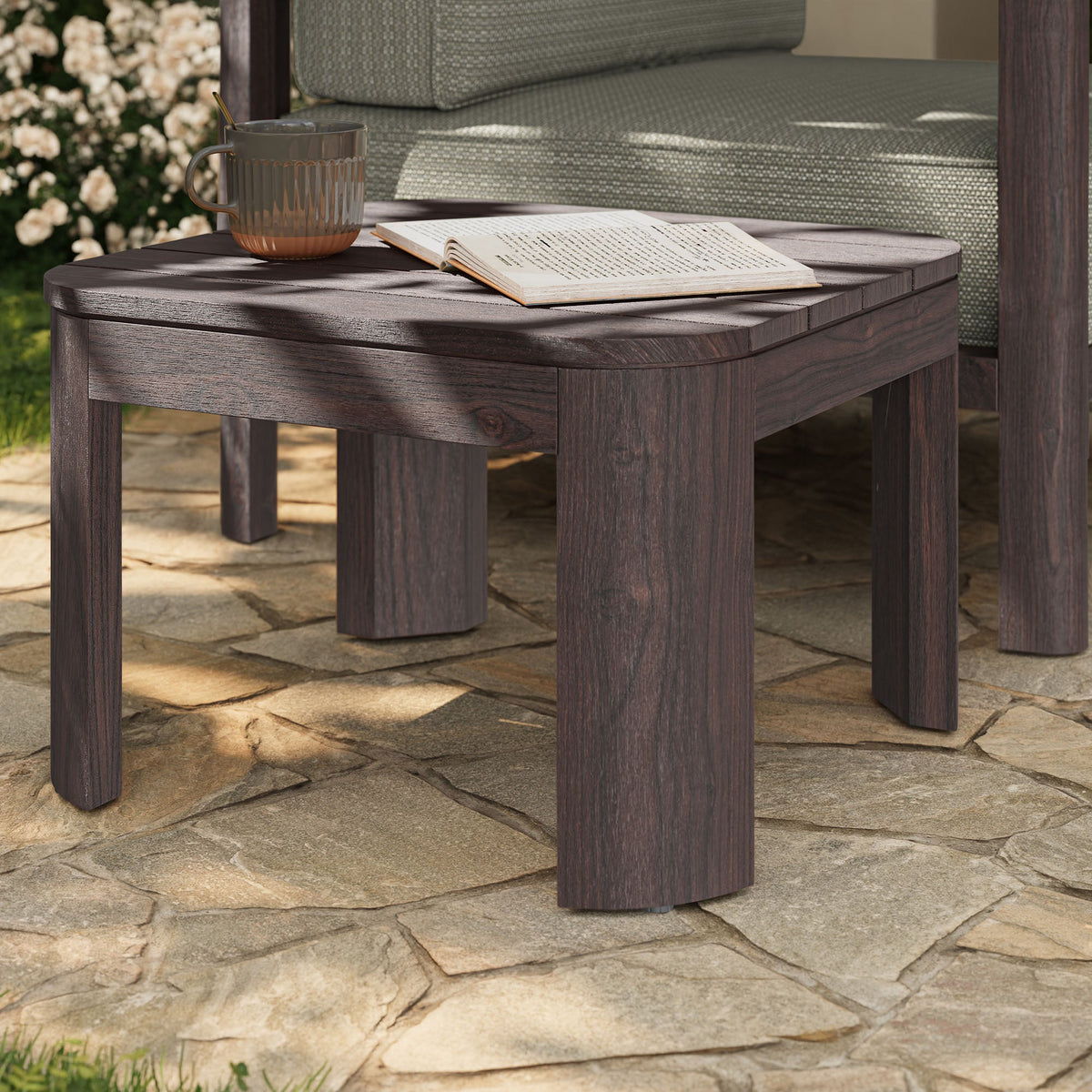 Kona Outdoor Patio Teak Wood Side Table by Modway, photo 7 of 16