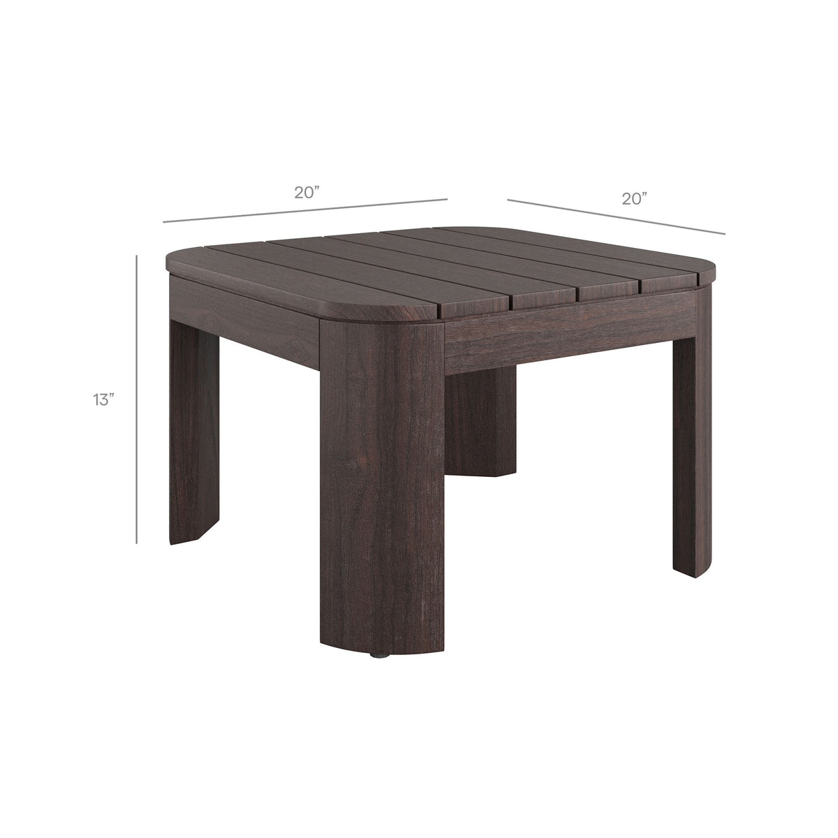 Kona Outdoor Patio Teak Wood Side Table by Modway, photo 3 of 16