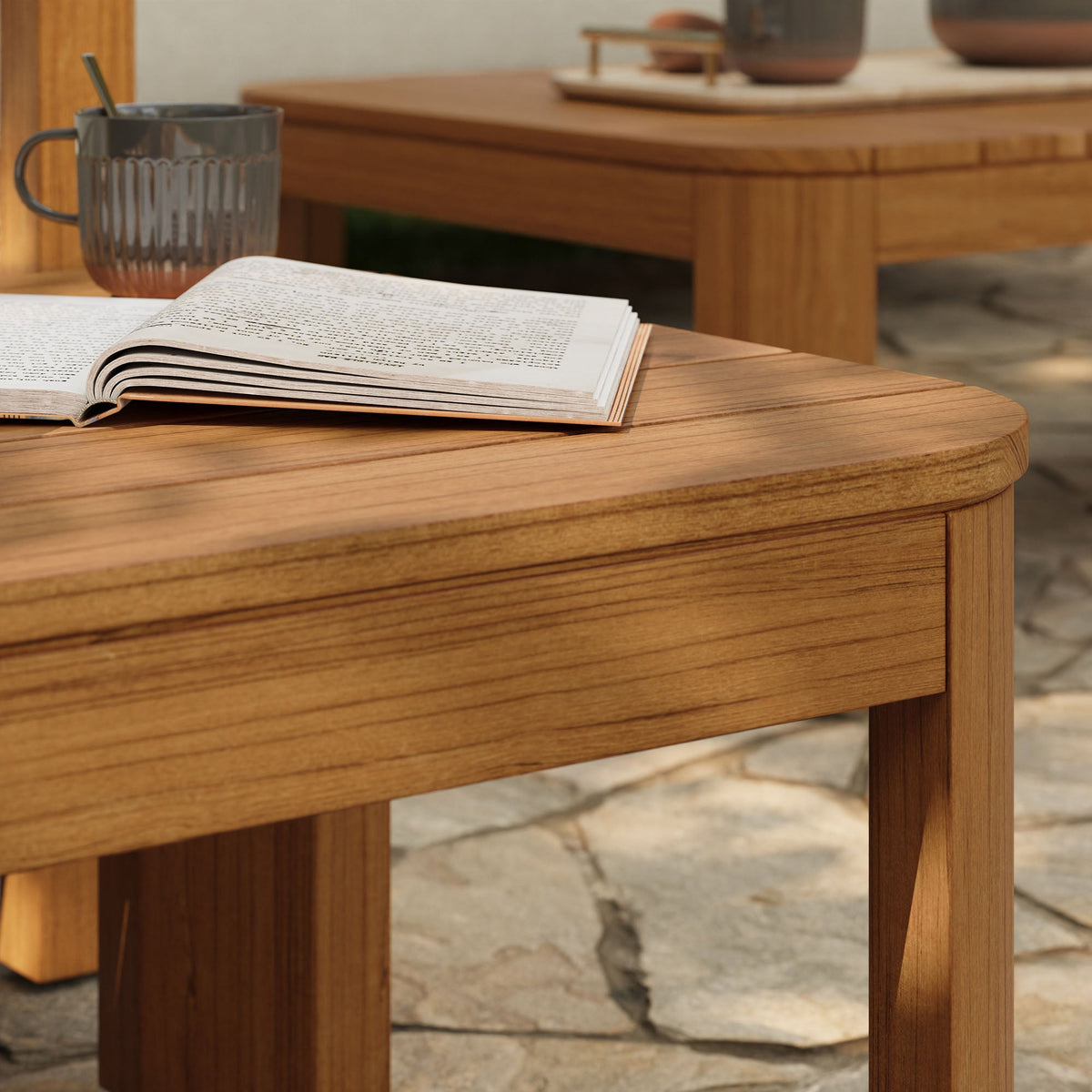 Kona Outdoor Patio Teak Wood Side Table by Modway, photo 16 of 16