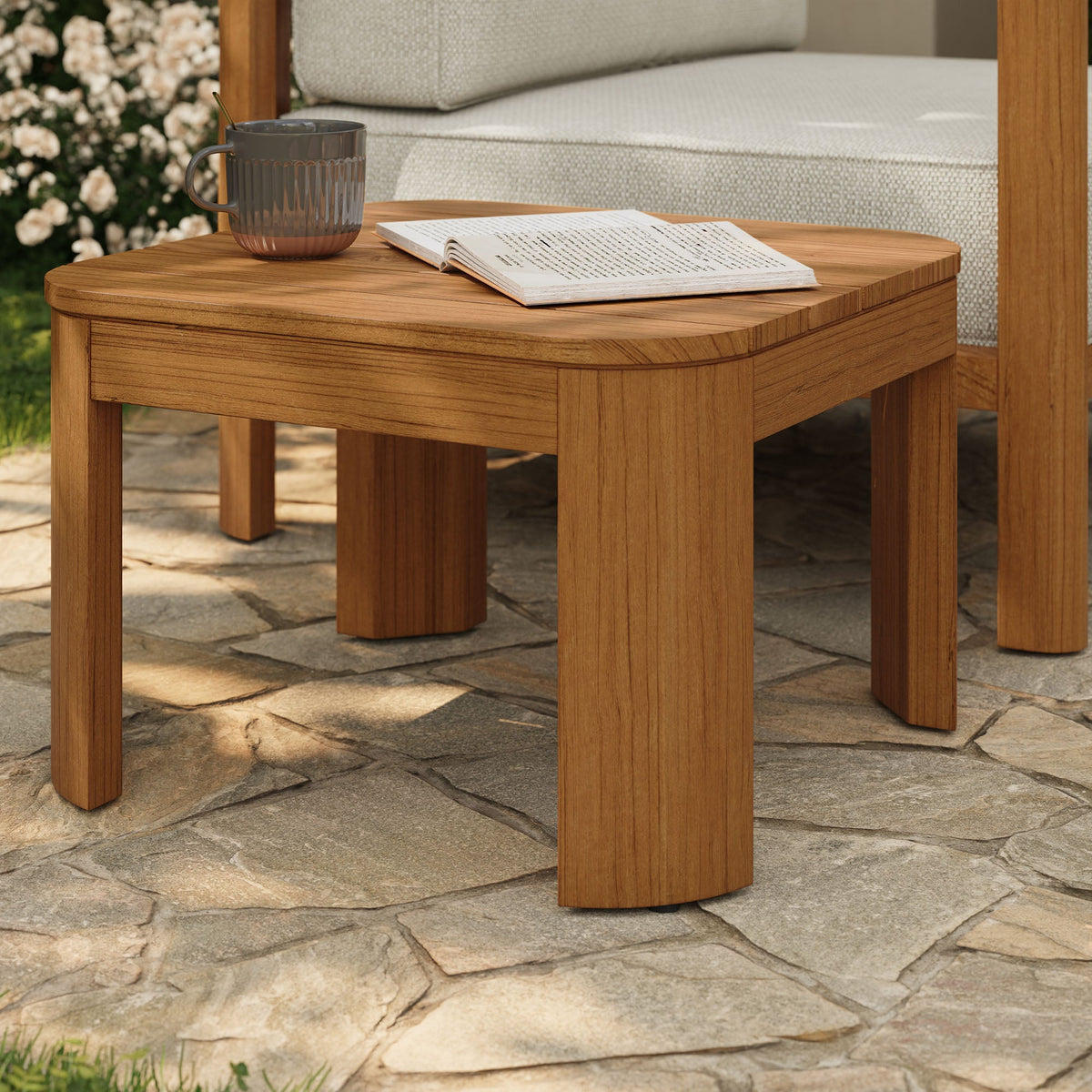 Kona Outdoor Patio Teak Wood Side Table by Modway, photo 15 of 16