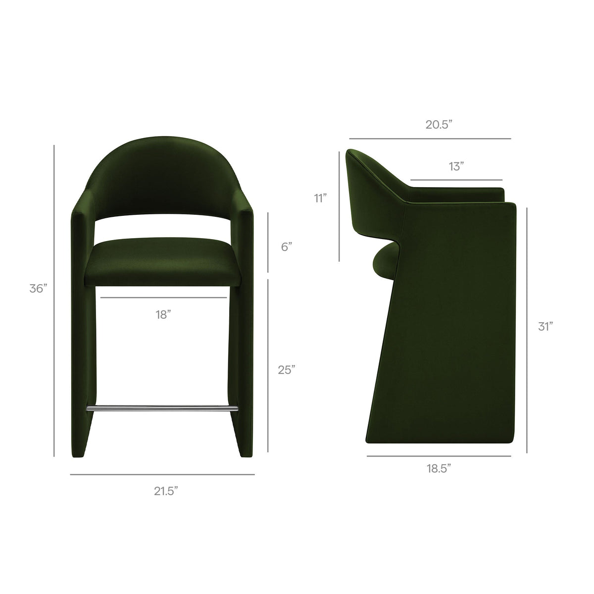 Talia 37 Inch Performance Velvet Counter Stool by Modway, photo 21 of 40