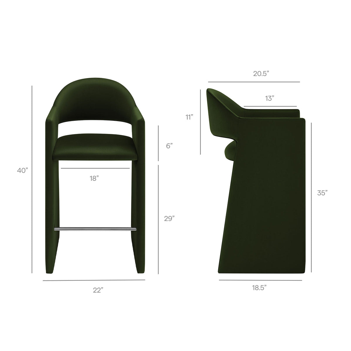 Talia 41 Inch Performance Velvet Bar Stool by Modway, photo 21 of 40