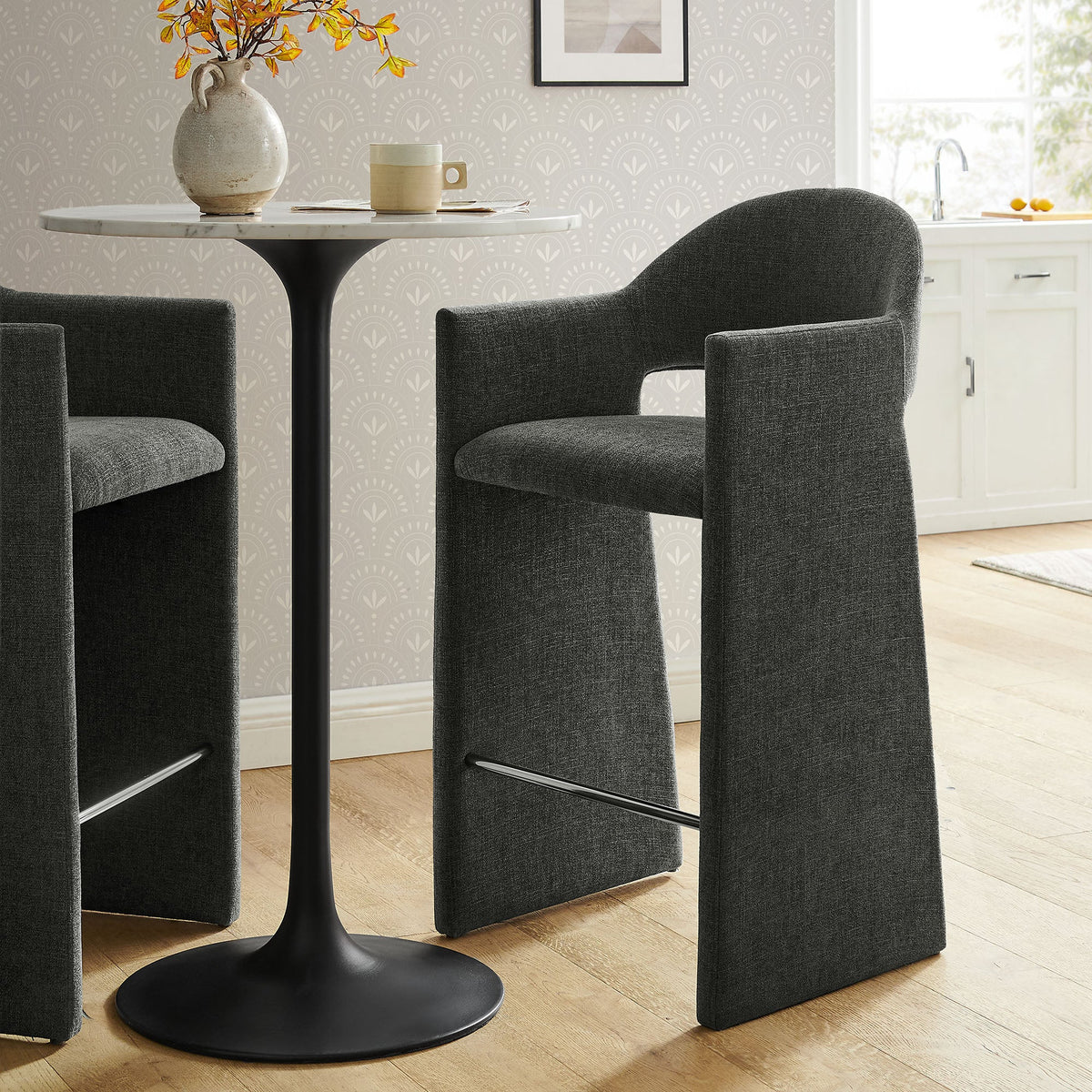 Talia 41 Inch Upholstered Fabric Bar Stool by Modway, photo 8 of 27