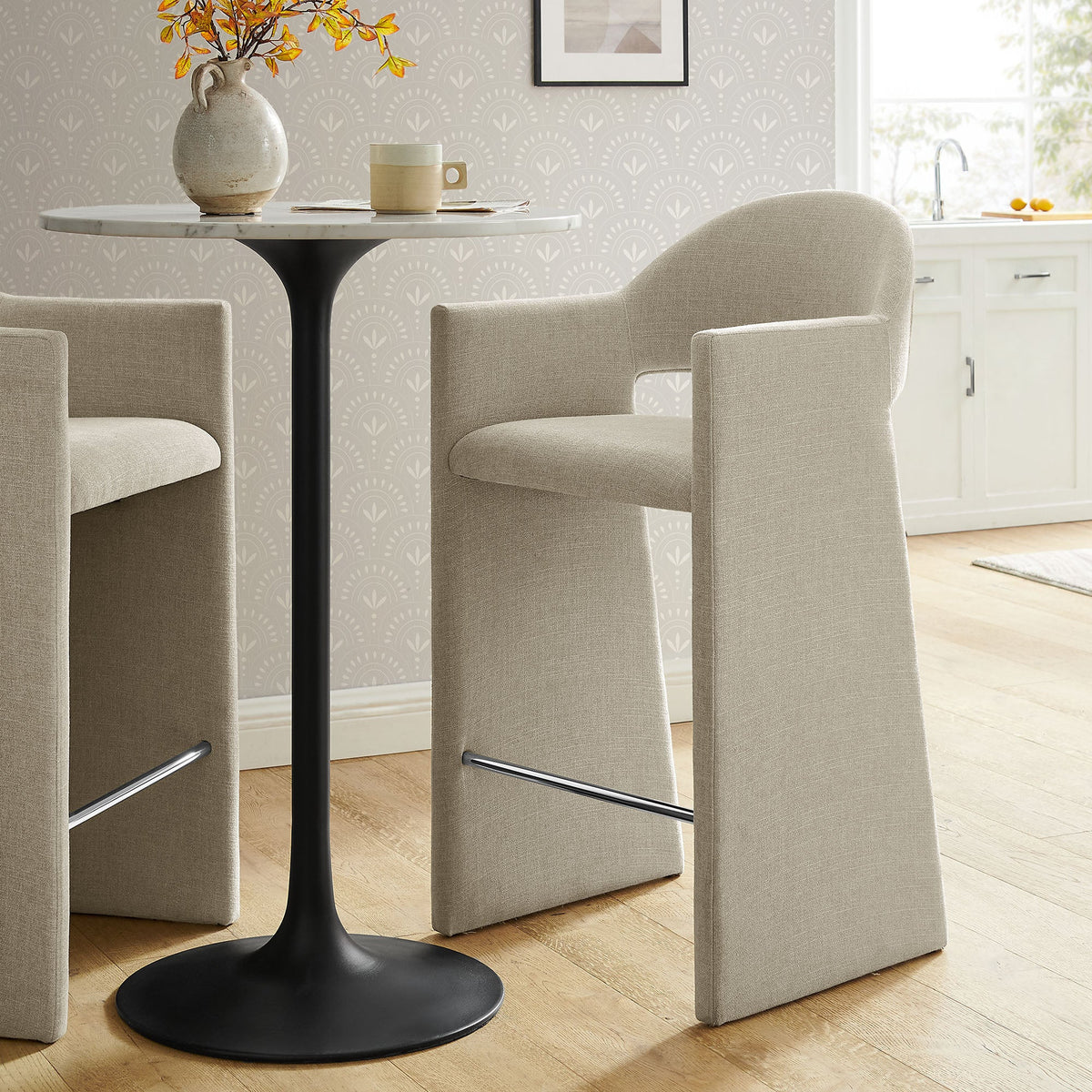 Talia 41 Inch Upholstered Fabric Bar Stool by Modway, photo 17 of 27
