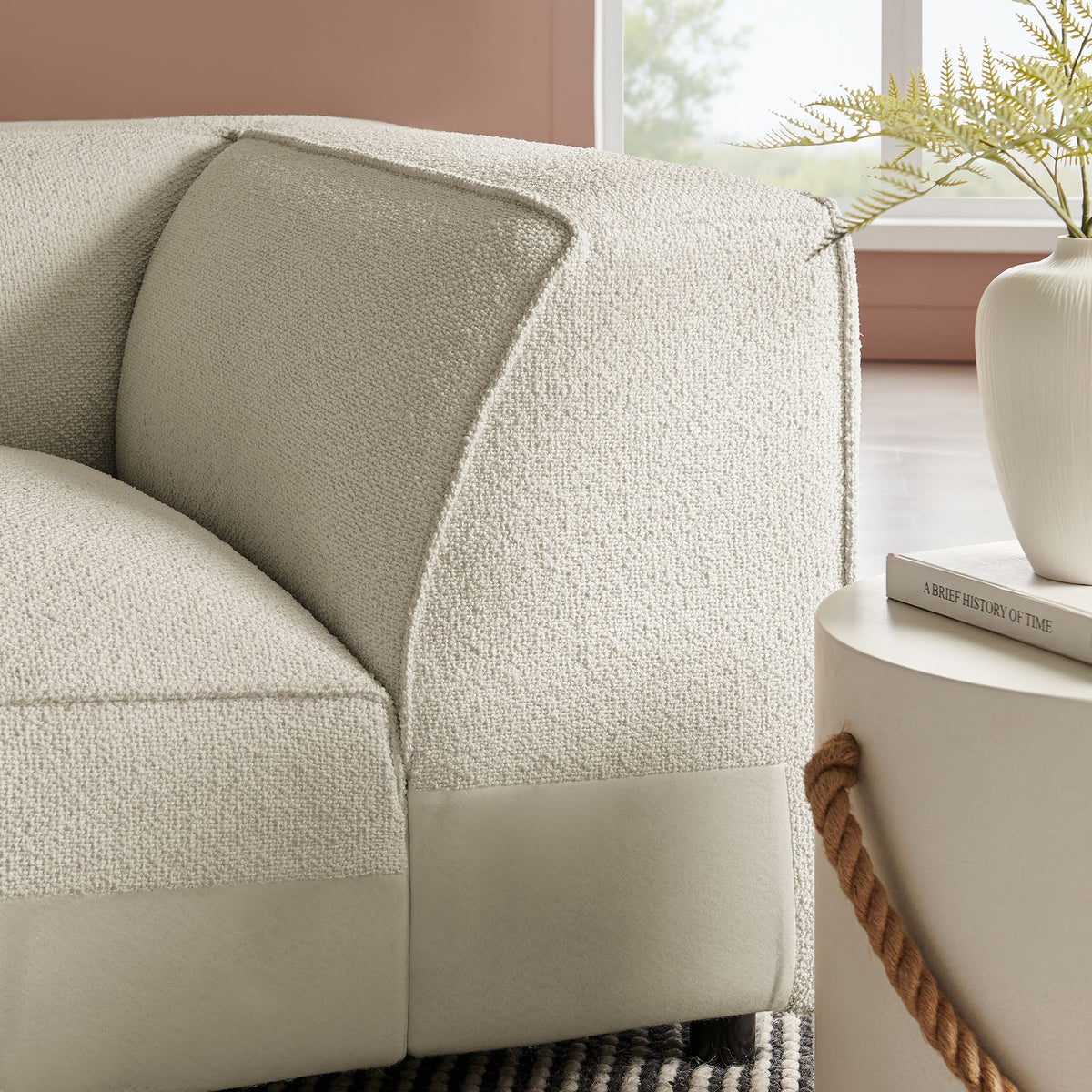 Auren Lattice Bouclé Upholstered Modular Corner Chair by Modway, photo 8 of 24