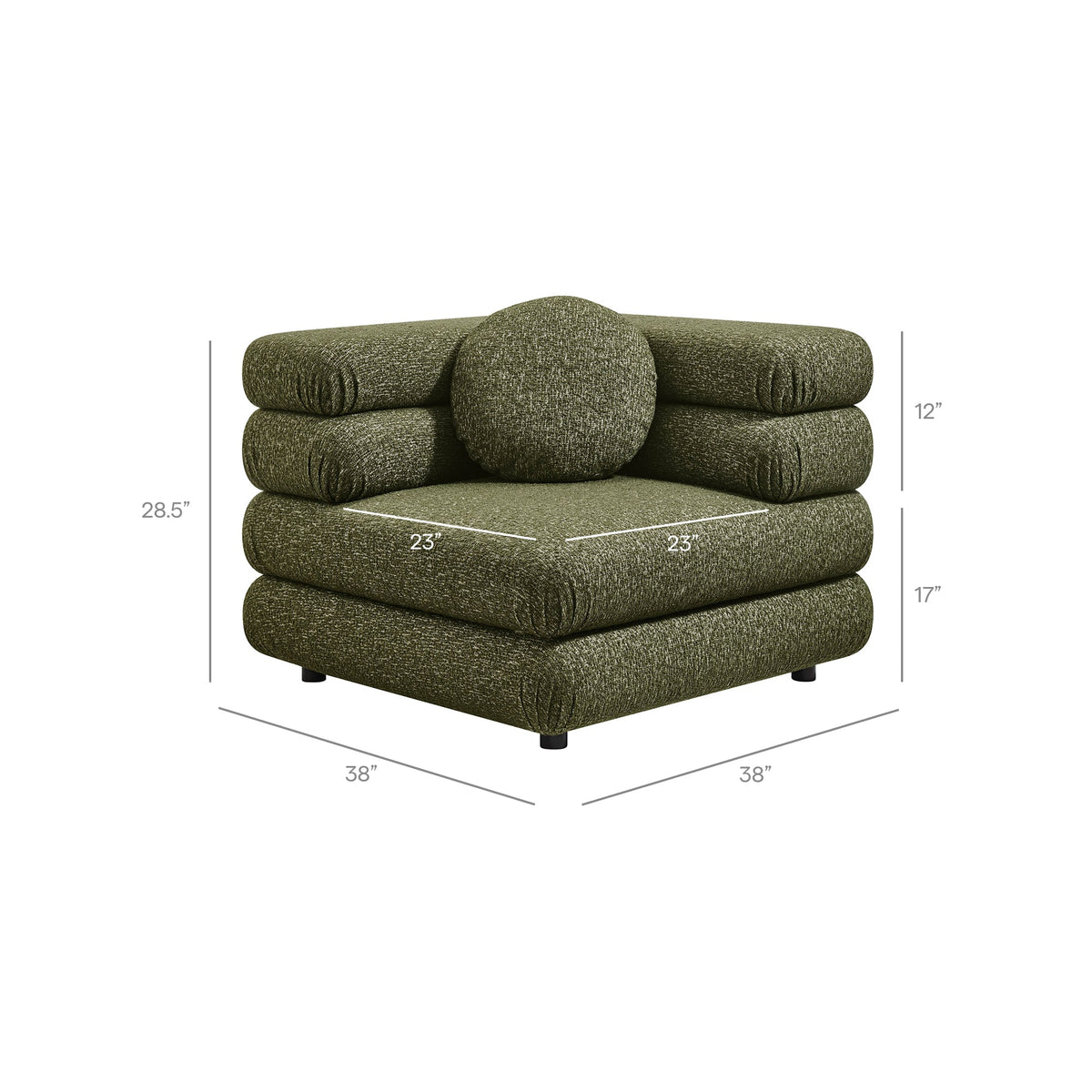 Jubilee 3-Piece Upholstered 3-Piece Modular Sofa Set by Modway, photo 18 of 28