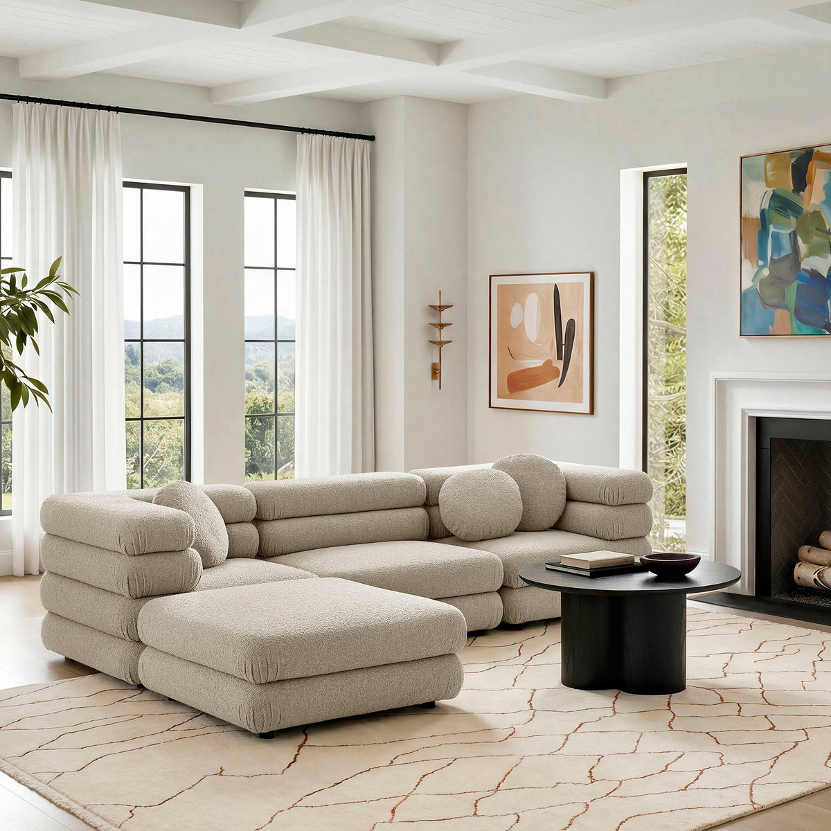 Jubilee 4-Piece Upholstered Modular Sofa Set by Modway, photo 11 of 29