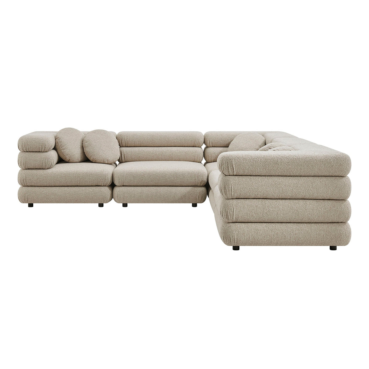 Jubilee 5-Piece Upholstered Modular L-Shaped Sofa Set by Modway, photo 5 of 28