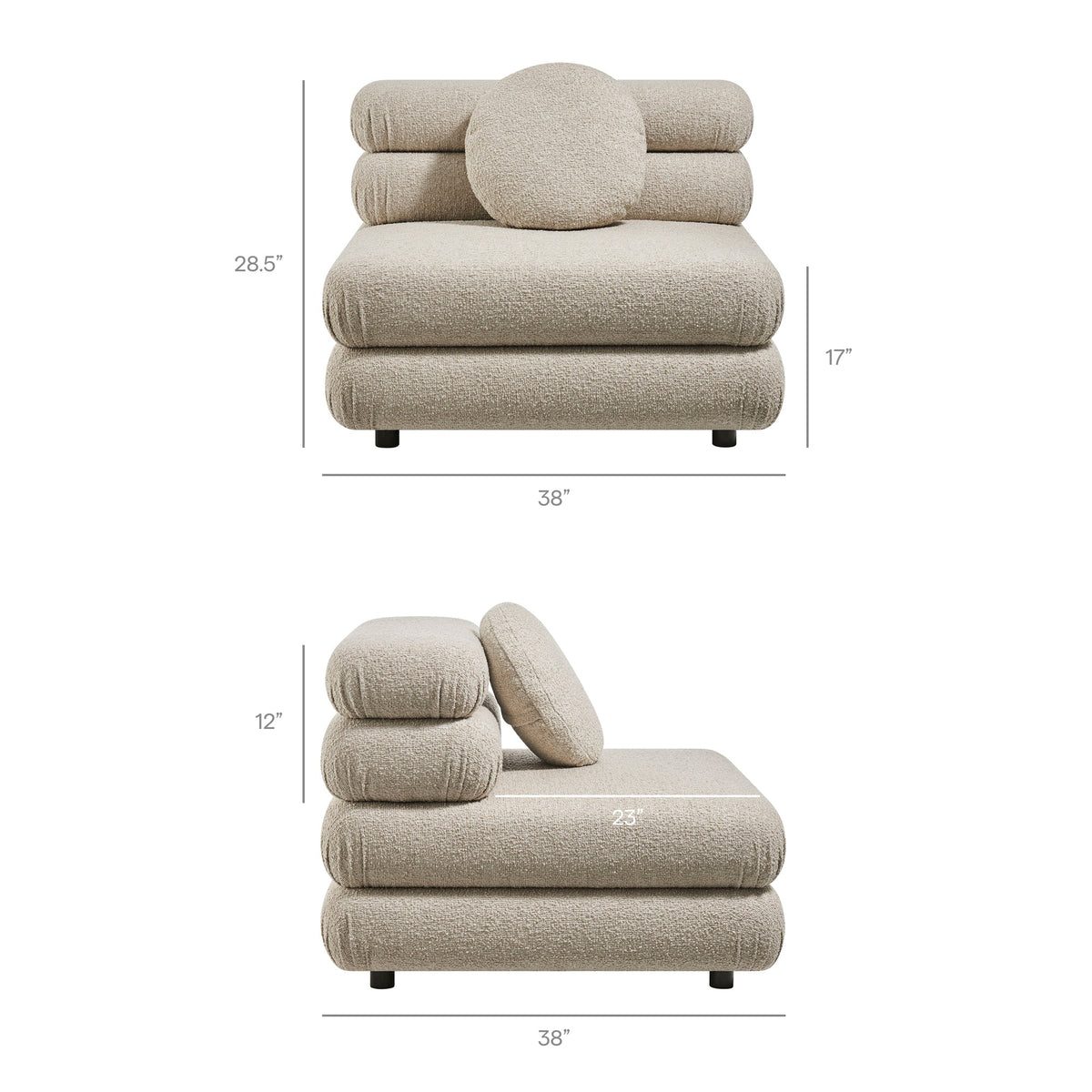 Jubilee 5-Piece Upholstered Modular L-Shaped Sofa Set by Modway, photo 3 of 28
