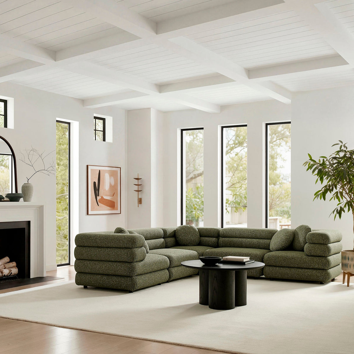 Jubilee 5-Piece Upholstered Modular L-Shaped Sofa Set by Modway, photo 27 of 28