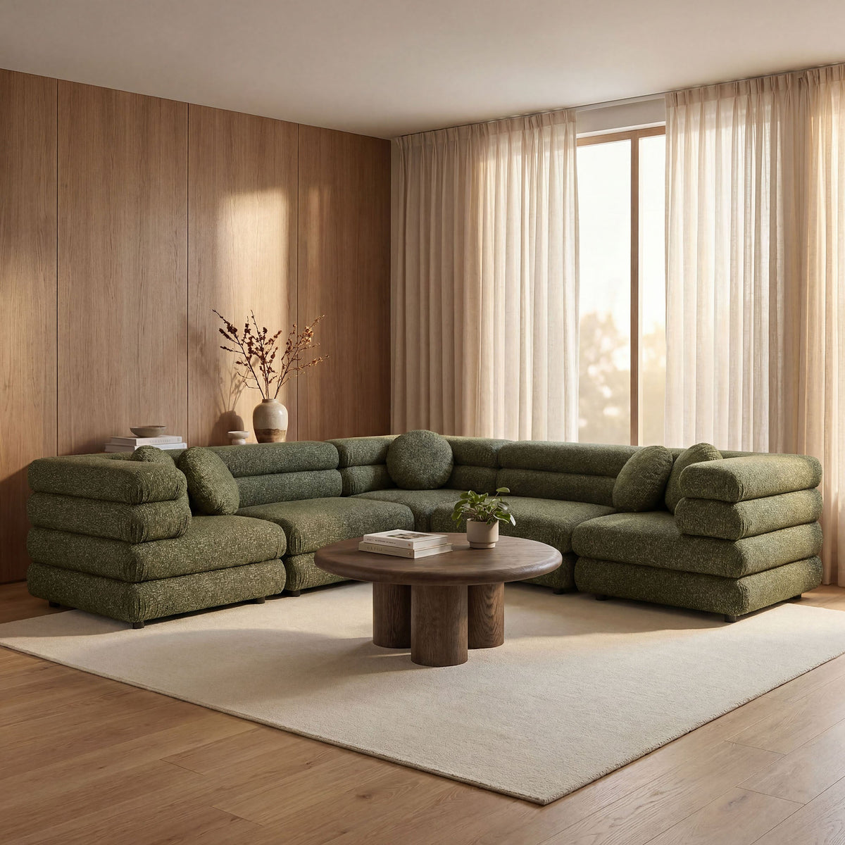 Jubilee 5-Piece Upholstered Modular L-Shaped Sofa Set by Modway, photo 25 of 28