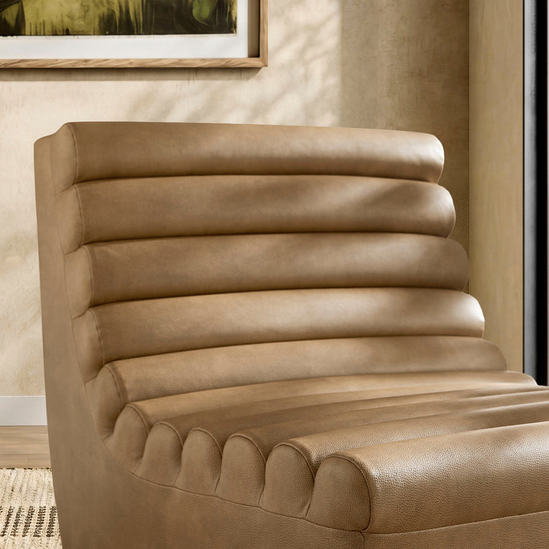 Corbin Vegan Leather Armless Accent Chair by Modway, photo 9 of 9